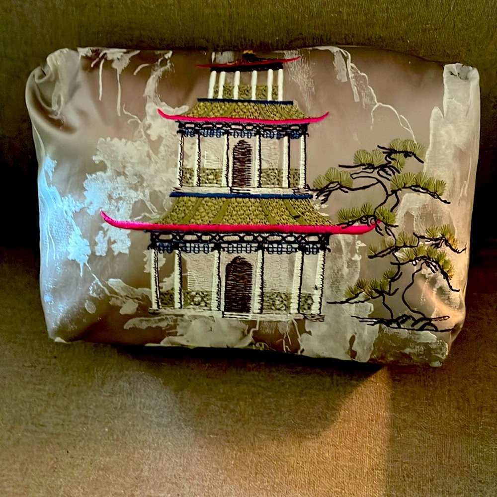 Elegant Asian-Inspired Silk Pillow